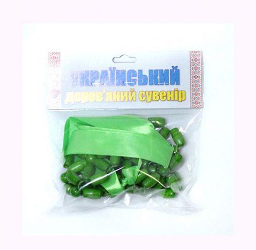 Дерев'яні намисто "Квіти" (25 см), фото 1