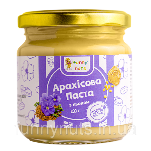 Арахісова паста  Funny Nuts з льоном 200г