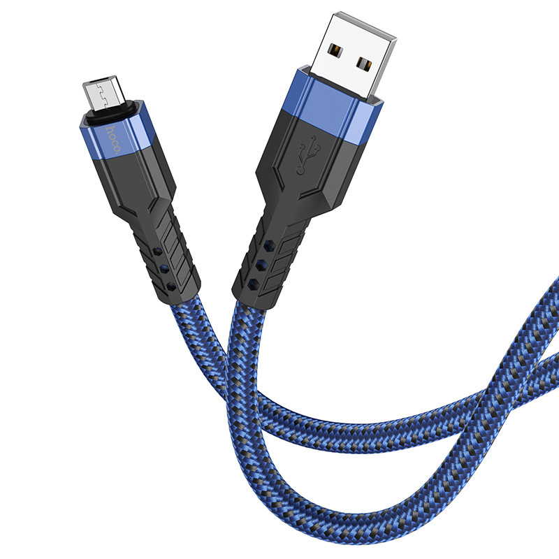Кабель MicroUSB HOCO U110 1.2м Синій, фото 1