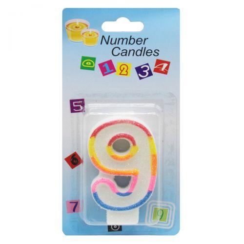 Свічка декоративна "Цифра 9", фото 1