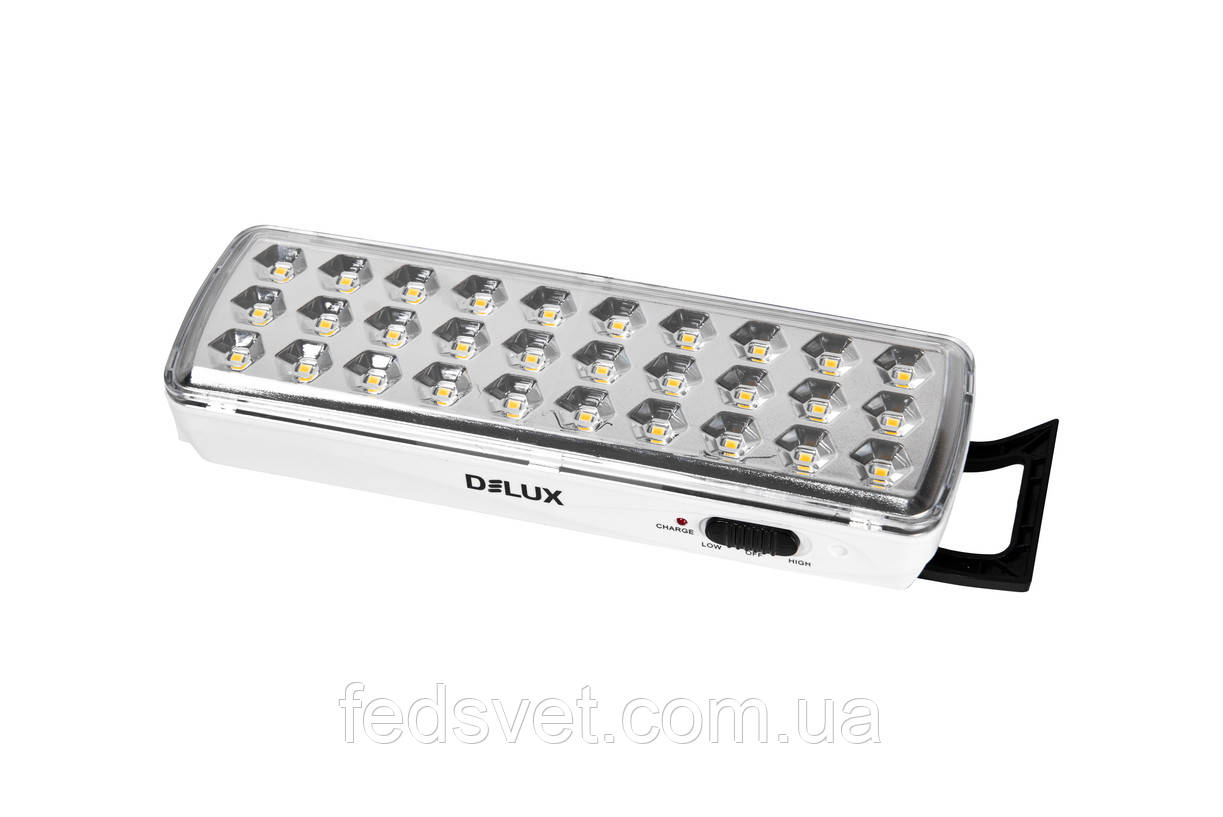 Акумуляторний аварійний світильник Delux REL-501LED (3.7V1,2 Ah) 30 LED 2 Вт, фото 1