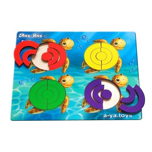 Дерев'яна гра сортер "Черепашки", фото 1