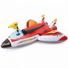 Надувний пліт "Самолет" з водною зброєю (червоний)