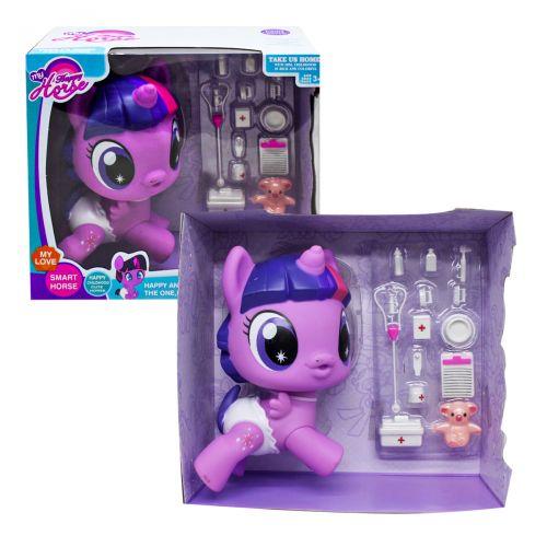 Поні "My happy pony" з набором лікаря, фіолетовий
