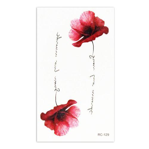 Тимчасові тату "Червоні маки", фото 1