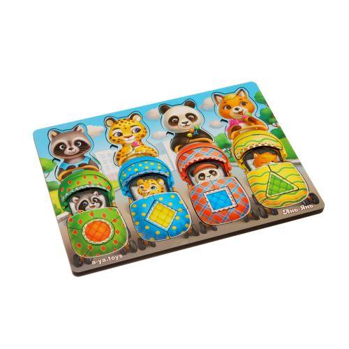 Сортер-вкладиш "Звірі у колясках", фото 1