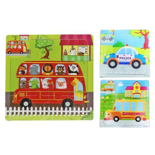 Рамка-пазл Транспорт, 15 деталей, фото 1