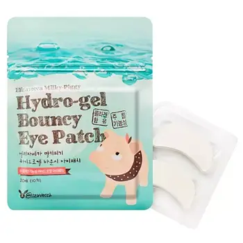 Гідрогелеві патчі під очі з колагеном і гіалуроновою кислотою ELIZAVECCA Milky Piggy Pure Hydro Gel Bouncy