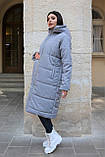 Теплая зимняя куртка для беременных 2233 1436 серая, фото 2