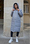 Теплая зимняя куртка для беременных 2233 1436 серая, фото 5