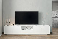 Современная стильная низкая длинная тумба под телевизор белая в спальню, гостиную 220 см Лиза Мир Мебели