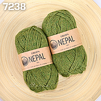Пряжа Drops Nepal 7238 Оливка
