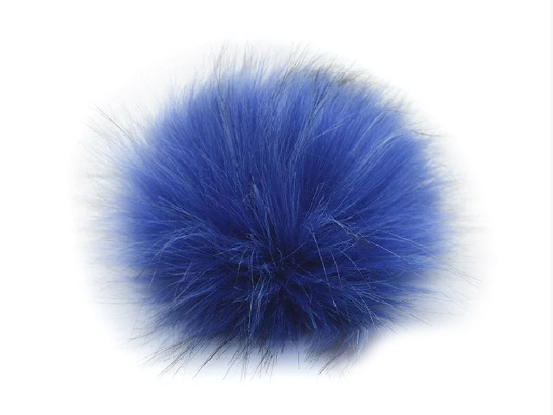 Помпон штучне хутро 15см, Електрик, фото 1