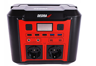 Портативна електростанція Powerbank DEDRA DEZS0300 15 мАг червоний, фото 2