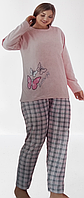 Байковая пижама женская больших размеров разные цвета
