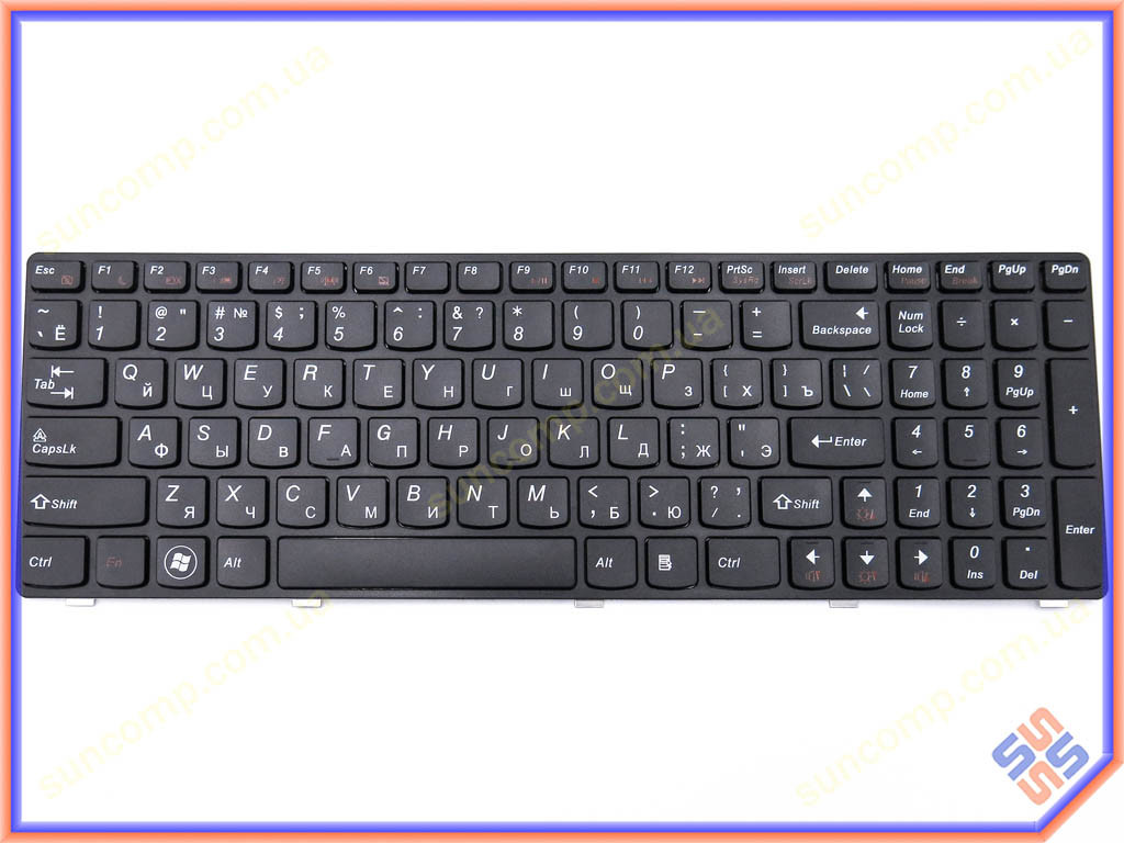 Клавиатура для LENOVO G580, G580A, G580AH, G580AL, G580AM, G580G, G580GC, G580GH ( RU Black, Черная рамка) . - фото 3 - id-p1410872777