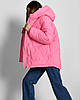 Якісна яскрава жіноча зимова куртка оверсайз кольору фуксія, фото 7
