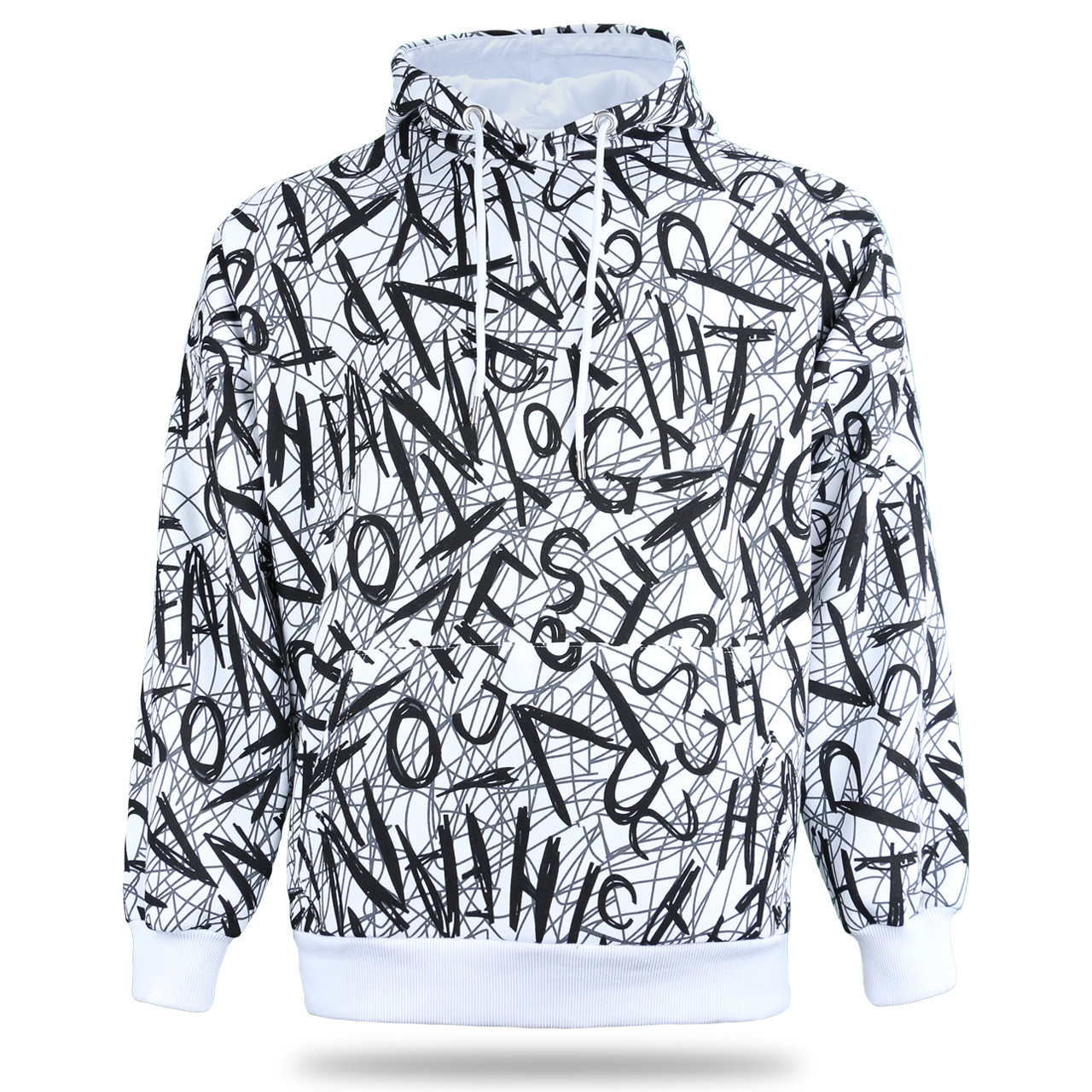 Худі осінь-зима біле з чорним HOPE T-101 #4 WHT/BLK L (Р) 23-555-101