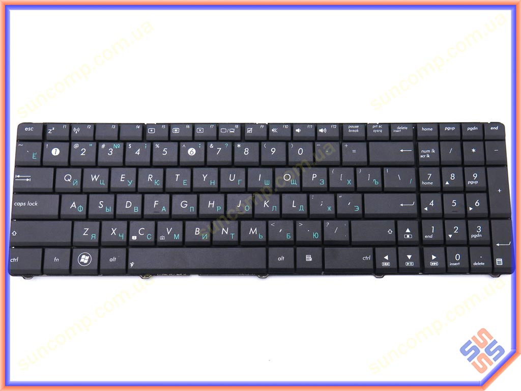 Клавиатура для ASUS W90Vp, U50, U50A, U50F, U50V, U50Vg, UL50, UL50A, UL50Ag, UL50At (RU black) - фото 3 - id-p1376637045