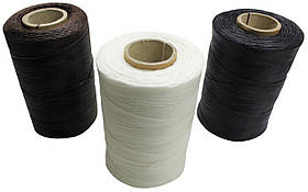 Нитка вощенная Elefant Італія т. 0,8 мм, 700 м. Чорна, Біла, Темно-коричнева