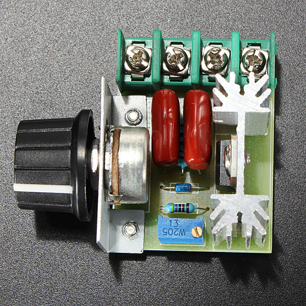 Контроллер скорости вращения двигателя регулятор переменного тока для ТЭНов 50-220В 2000Вт - фото 4 - id-p712440762