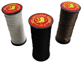 Нитка капронова для ручного шиття підошви, взуття, шкіри, документів текс-187 100м.