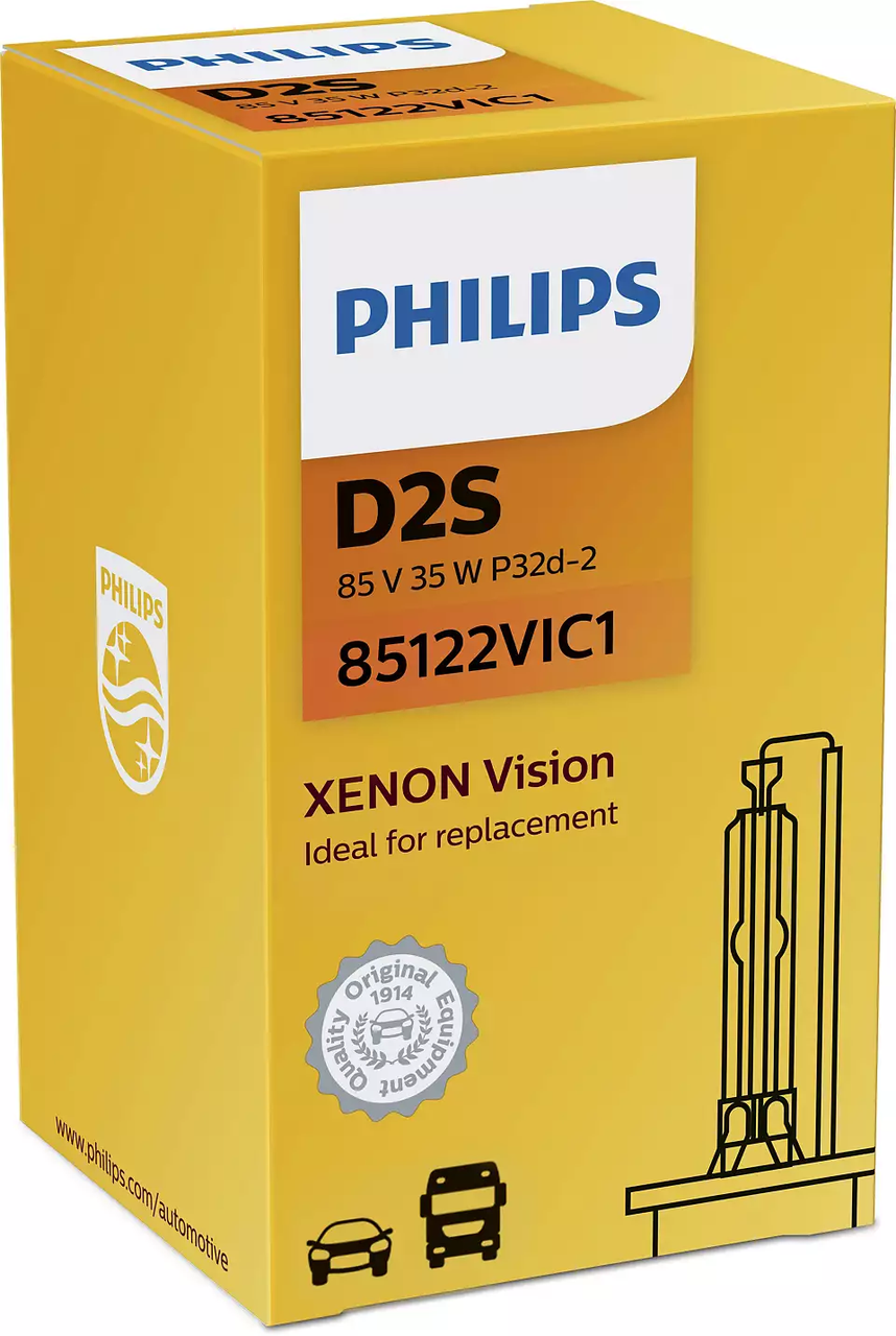 Лампа ксенонового світла D2S Vision 85V 35W P32d-2 C1 Philips 186217