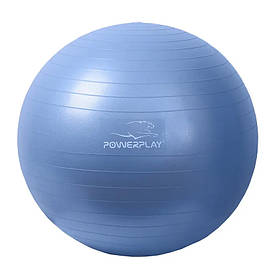 М'яч для фітнесу PowerPlay 4001 із насосом, 65 см, Blue