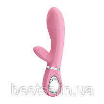 Вібратор з м'якою головкою та кліторальною стимуляцією Pretty Love Thomas Magenta, фото 4