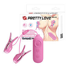 Зажими для сосків - Pretty Love Vibro Nipple Clips Pink