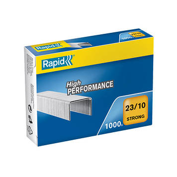 Канцелярські скоби Rapid Strong No23/10 уп 1000 шт.
