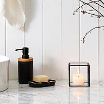 Скляний геометричний настільний свічник. Набір із 3 свічників 10х10 см, фото 3