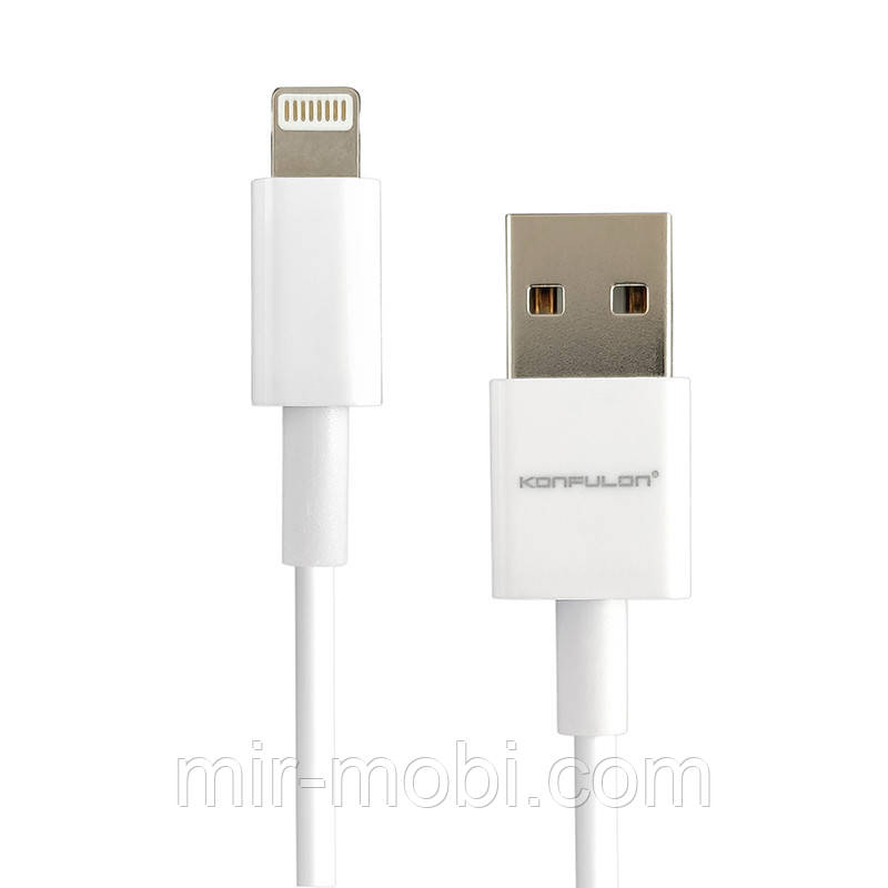 Кабель Konfulon DC05, Lightning, 1m, 2.4A, White