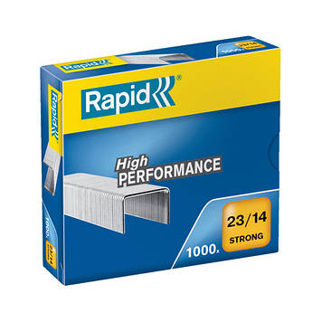 Скоби канцелярські Rapid Strong No23/14 уп 1000 шт.