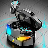 Навушники бездротові Х1 Blutooth ігрові RGB з підсвічуванням та мікрофоном два режими відтворення, фото 7