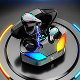 Навушники бездротові Х1 Blutooth ігрові RGB з підсвічуванням та мікрофоном два режими відтворення, фото 8