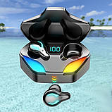 Навушники бездротові Х1 Blutooth ігрові RGB з підсвічуванням та мікрофоном два режими відтворення, фото 6