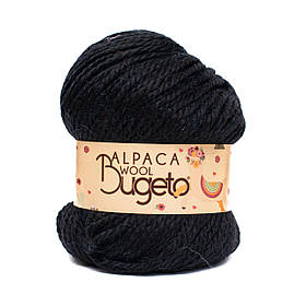 Вовняна пряжа Alpaca Wool, колір чорний