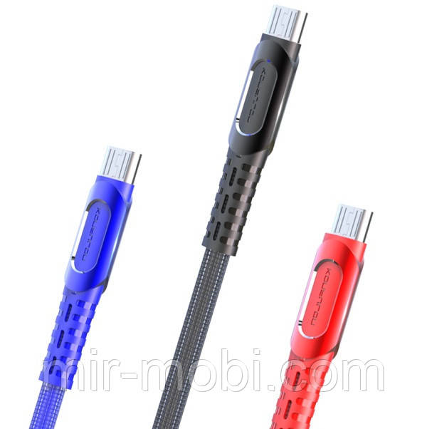 Кабель Konfulon DC28, Micro, 1m, 2.4A Blue