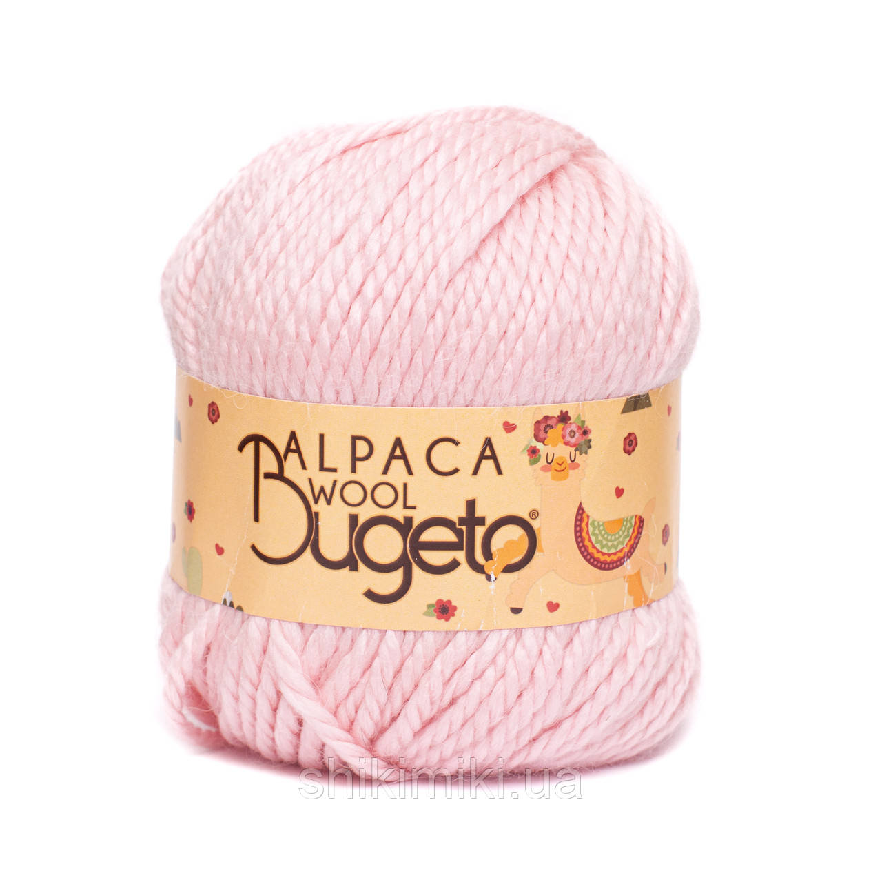 Вовняна пряжа Alpaca Wool, колір ніжно-рожевий