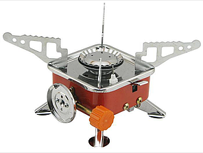 Портативний газовий пальник Kovar K-202 туристична плитка для кемпінгу під балон з п'єзопідпалом, фото 2