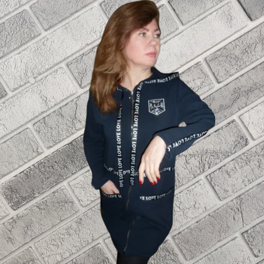 Жіночий кардиган з капюшоном на блискавці Україна, р92 тринитка сіра 20029920, фото 1