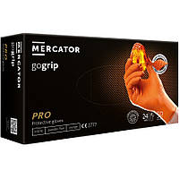 Нитриловые перчатки Mercator Gogrip размер M оранжевые (25 пар)