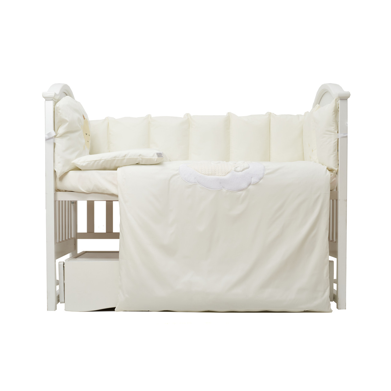 Постільний комплект 6 ел. Babycentre & Twins Moonlight 4011-BTMO-202, ecru, бежевий, фото 1