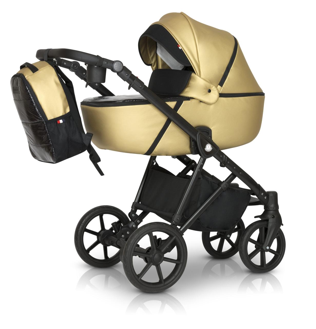 Коляска 3 в 1 Verdi Makan black 03 new gold, золотий, фото 1