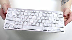 Бездротова Bluetooth-клавіатура Wireless Keyboard X 5 Біла