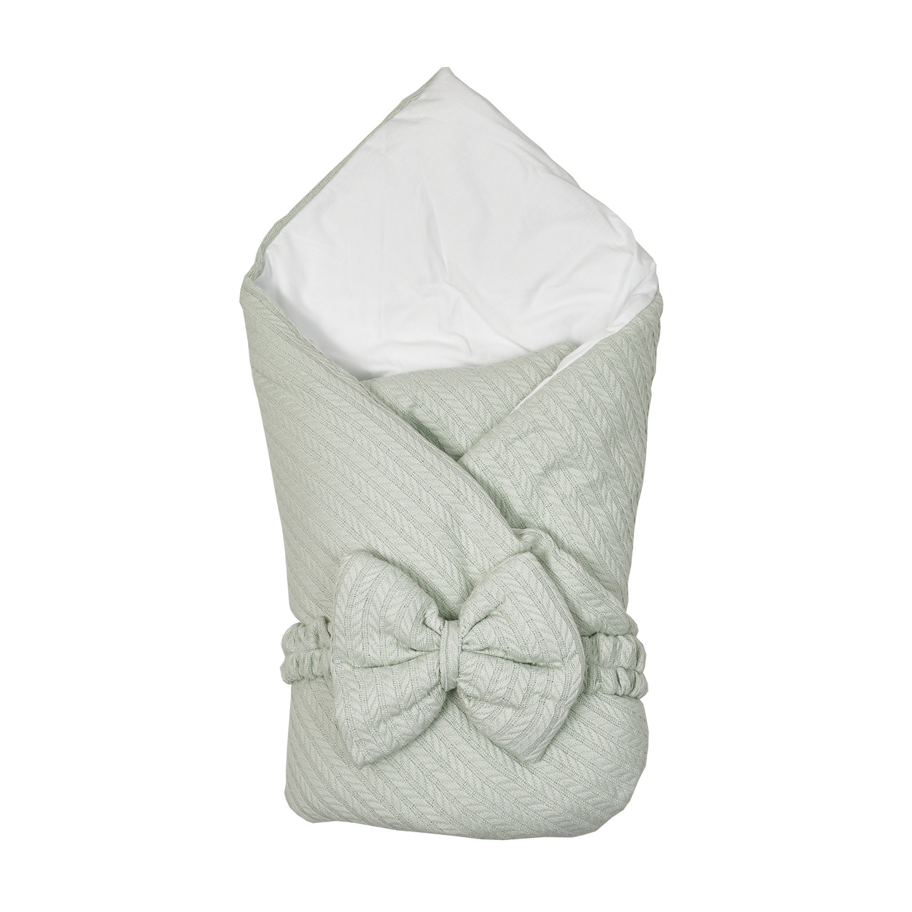 Конверт — плед Twins Pastel зі знімним наповненням (силікон) з бантиком 90х90 9026-TP-14, mint, м'ятний, фото 1