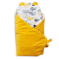 Набір конверт-плед із подушкою Twins Bear 9064-TB-05, melon, жовтий