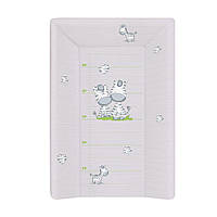 Повивальный матрас с подголовником Cebababy 50x70 Basic W-103-002-260, Зебра серая, серый