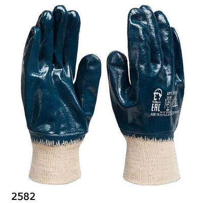 Рукавиці маслостійкі з манжетом Блакитні